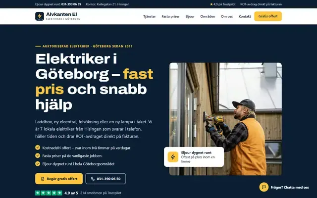 Älvkanten El – exempel, fiktiv demo