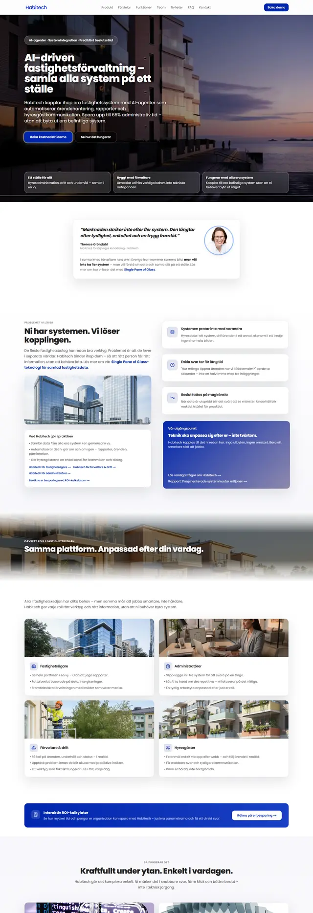 Habitech – webbplatsen i en laptop